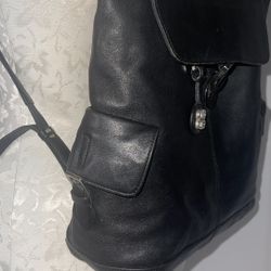 Bosca Soft Black Leather Backpack 🎒 