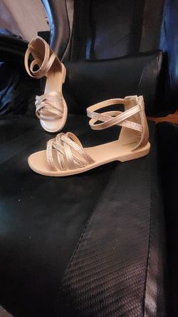 Rose Gold Glitter Sandals- Size 6 1/2 -  Brand New!