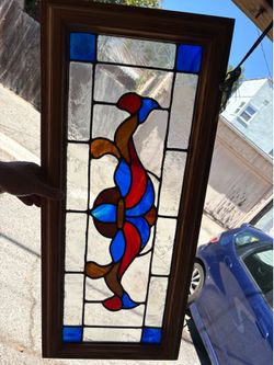 Handcrafted stain glass hanger