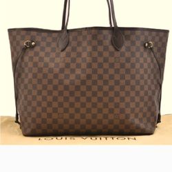 AUTHENTIC LV LOUIS VUITTON DAMIER EBENE NEVERFULL GM