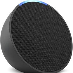 Amazon Echo Pop | Alexa fits in anywhere: bedroom, living room, bathroom, office, and small spaces | Charcoal