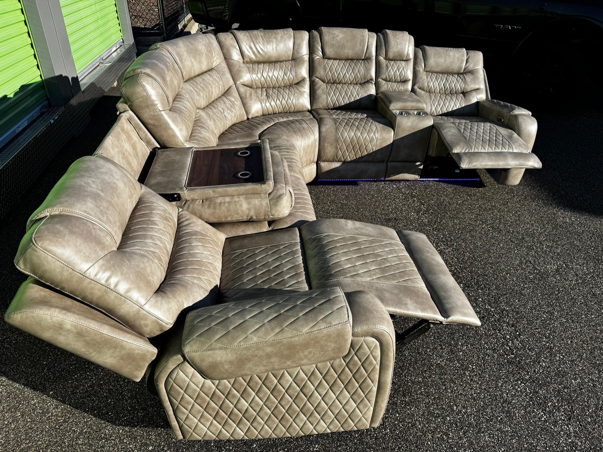 FREE DELIVERY π AND INSTALLATION - BRAND NEW π IN π¦ GRAY LEATHER POWER RECLINER 3-PCs SECTIONAL