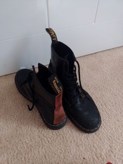 Black Doc Martens With Brown Stripe Size 10 Mens