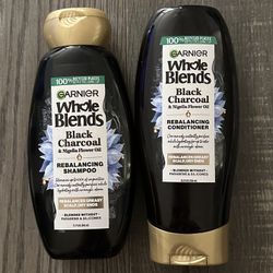 Garnier Whole Blends Black Charcoal Rebalancing Shampoo & Conditioner Set 