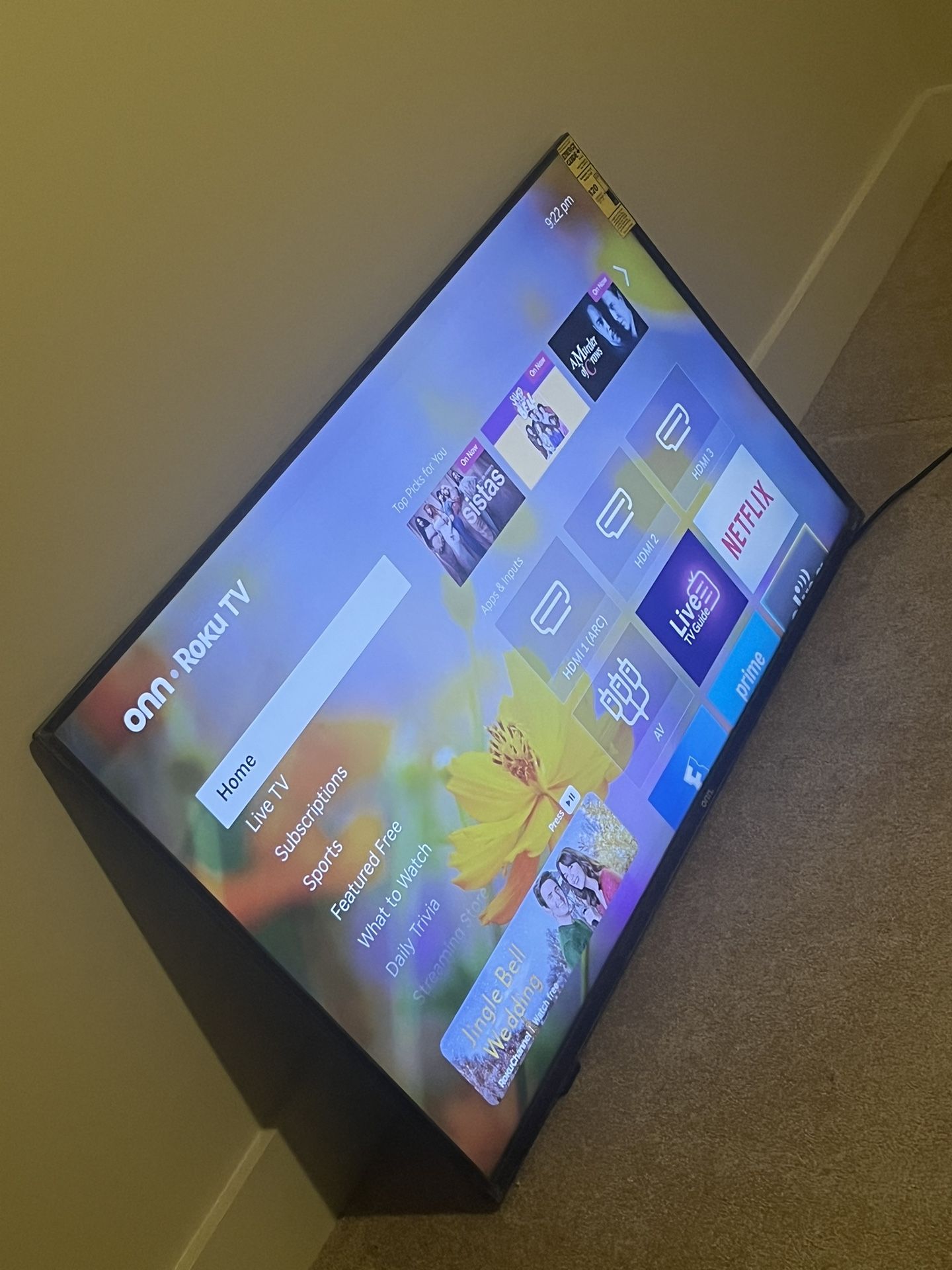 Onn 55” 4K UHD Roku Smart Television