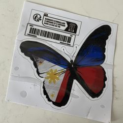 Philippines Butterfly Flag Sticker 