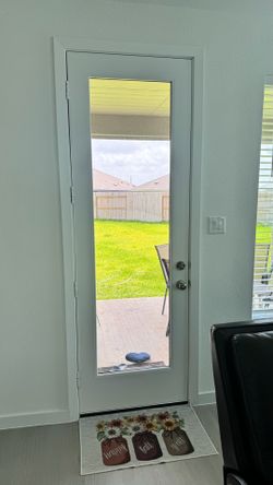 32 by 8 feet - right open - backyard door