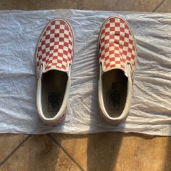 Red checkered vans