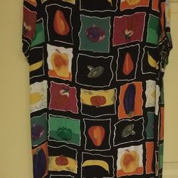 Women's Sheath Fruity Dress, Size 18W