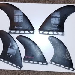 Futures 5 Fin Set Craig Anderson Blackstix LARGE surfboard fins