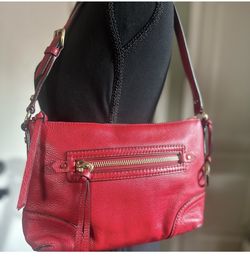 Michael Kors Red Leather Crossbody Bag – Genuine Leather – Excellent Condition