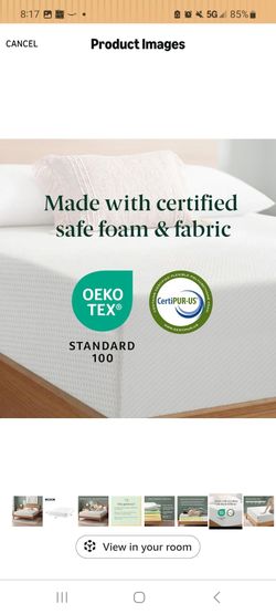 Zinus 10 Inch Queen Green Tea Memory Foam Mattress [New Version], Fiberglass Free, Medium Firm Feel, Zoned Pressure Relief, Certified Safe Foams & Fab