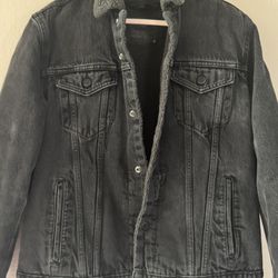 LEVI'S Original Trucker Jacket Fleece Sherpa Lined Black NWT Adult Size XLarge