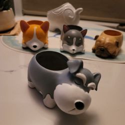 Small Sleeping Pup Planters by ROOGO