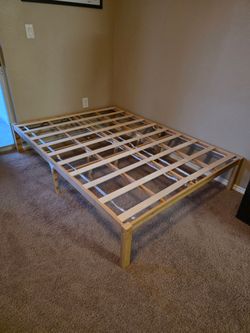 Bamboo Wood Full Bed Frame