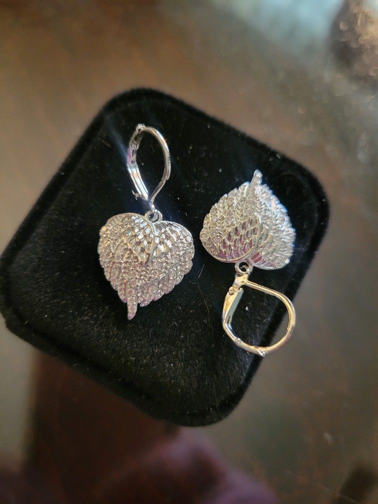 Silver Earrings /Diamond Cut