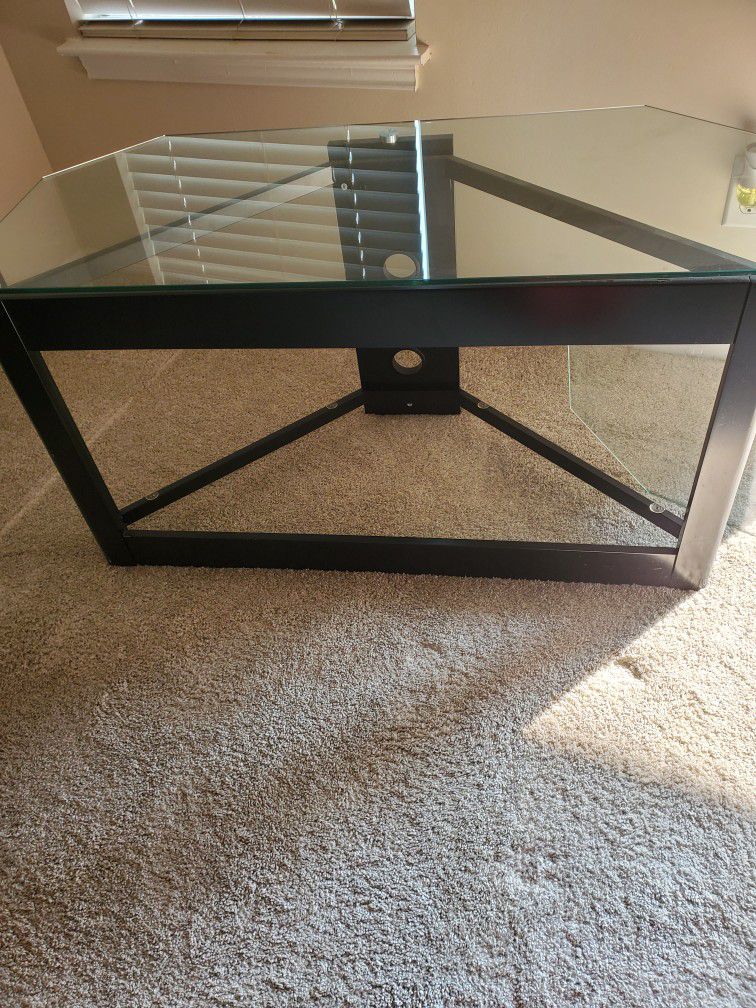 Entertainment Glass TV Stand $40