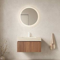KEIKI 30 Inch Floating Bathroom Vanity with Sink, Modern Wall Mounted Storage Cabinet with Drawer