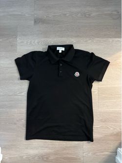 Moncler Logo Patch Cotton Piquet Polo Shirt