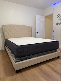 New queen bed and mattress - free local delivery