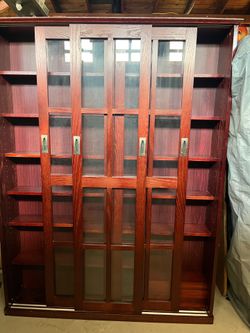 Storage Wood Cabinet 61.5 X47X9.5”