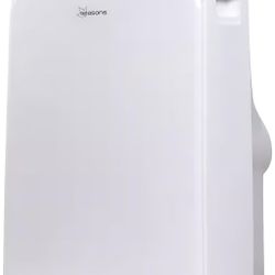 Seasons SM13R1 Portable 13500 Air Conditioner with Heater, White; Cool Rooms Measuring 550 to 700 sq.ft; Bucket-less Evaporation System NEW IN BOX!