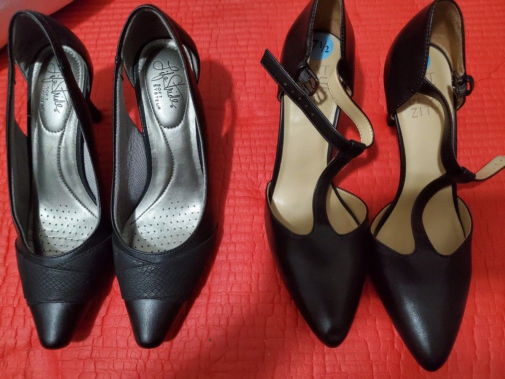 Ladies Office Work Shoes Size 7.5 - 1 Pair