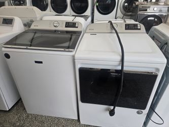 Maytag washer and dryer set electric topload