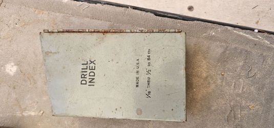 Drill index Bit Blank Set Index  INCOMPLETE MISSING Bits made in USA vintage