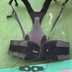 Large Black  Back Medical Support 