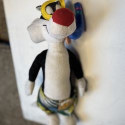 Vintage Looney Tunes Sylvester Swim Snorkel Goggles Plush Nanco Stuffed Animal