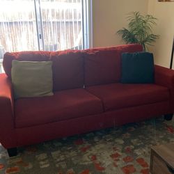 Red Queen Size Sofa bed 