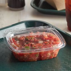 Dart Clear Hinged Food Containers in Two Sizes, 475 Med and 200 8 oz