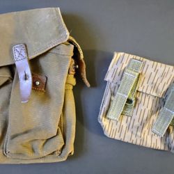 Vintage Military Canvas Military Tool Packs