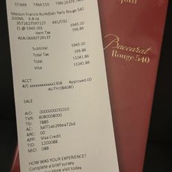 Mfaison Francis kirkdiian Paris Rouge 540