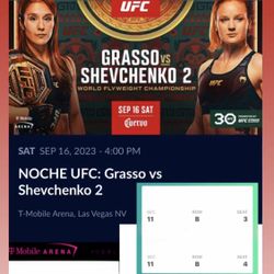 NOCHE UFC GRASSO vs SHEVCHENKO Tickets 