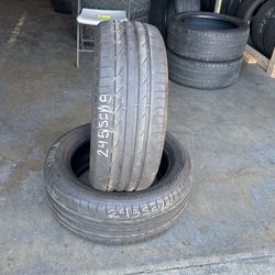 Matching Pair Bridgestone Potenza 245/50/18