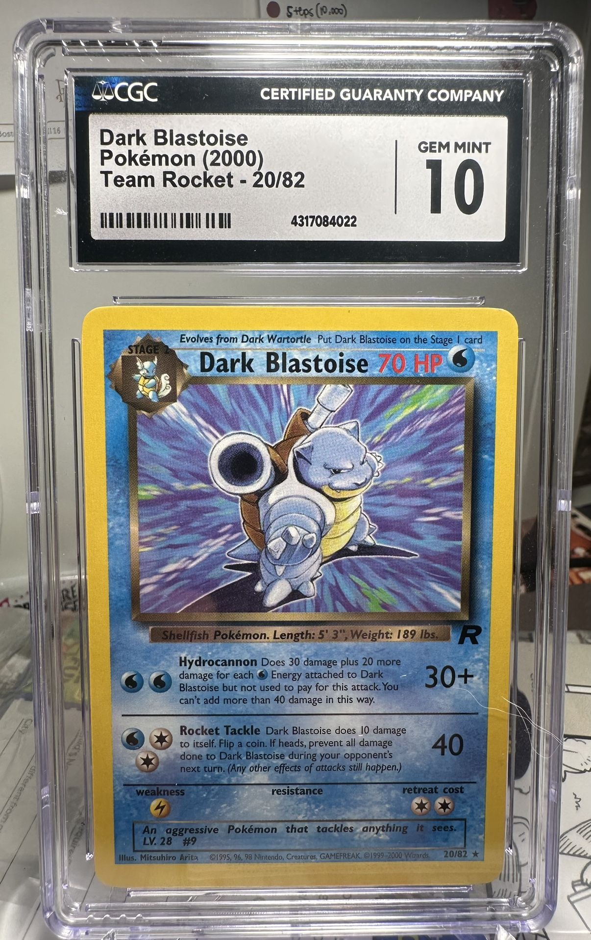 Pokemon TCG Dark Blastoise 20/82 CGC 10