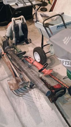 Lawn and garden equipment and miscellaneous electric cord s and outlets in garden tools