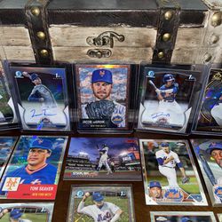 New York Mets Baseball Card Lot with Autographs