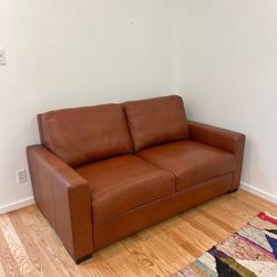 Room & Board Convertible Leather Sleeper Sofa