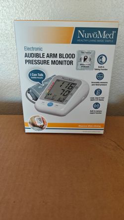 NEW NuvoMed Electronic Audible Arm Blood Pressure Monitor
