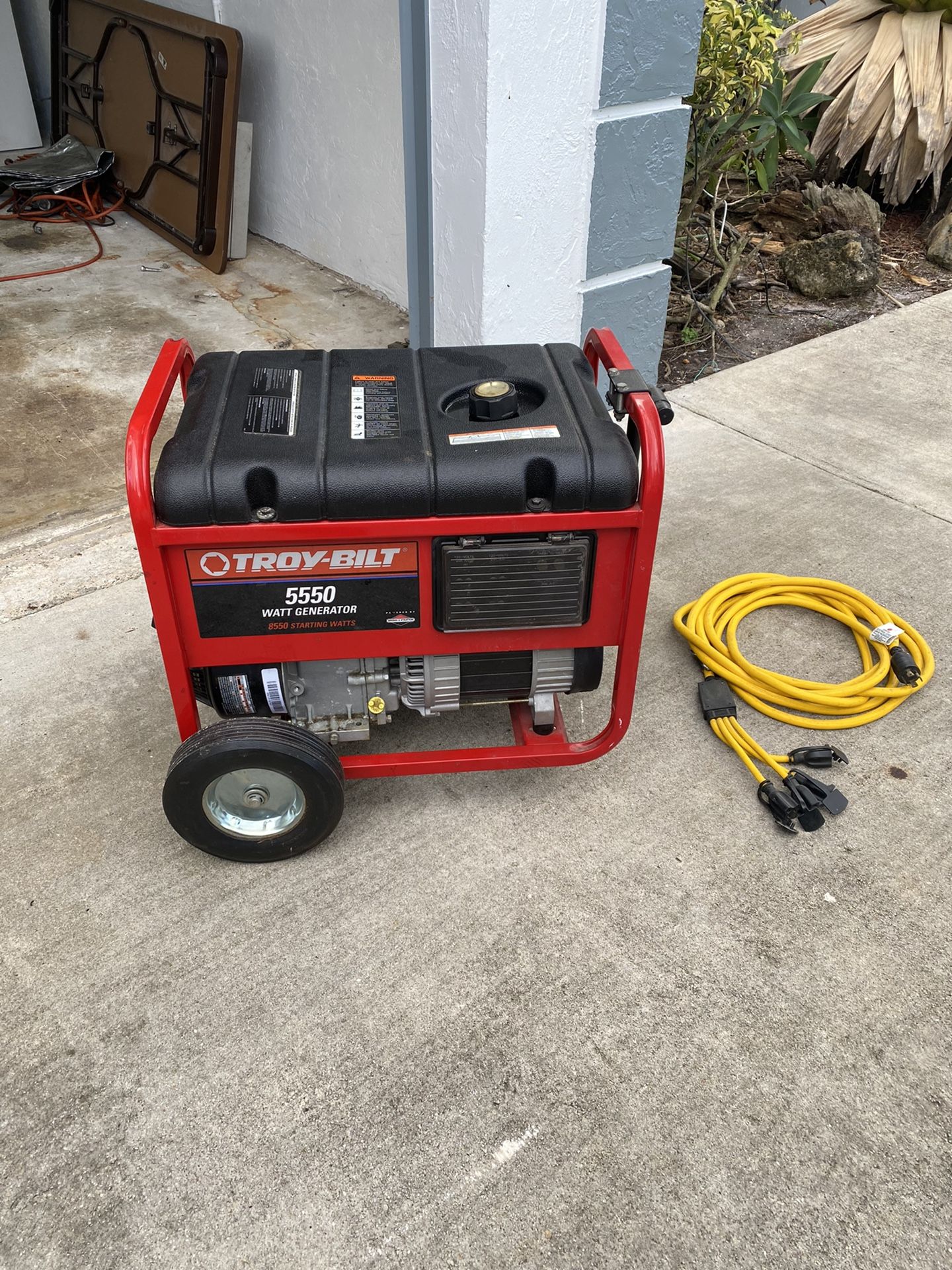 Troy Built 5550 Watt Generator And Splitter Cord