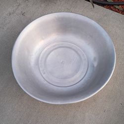 Large Galvanized Bowl 19" W X 5 1/2" T