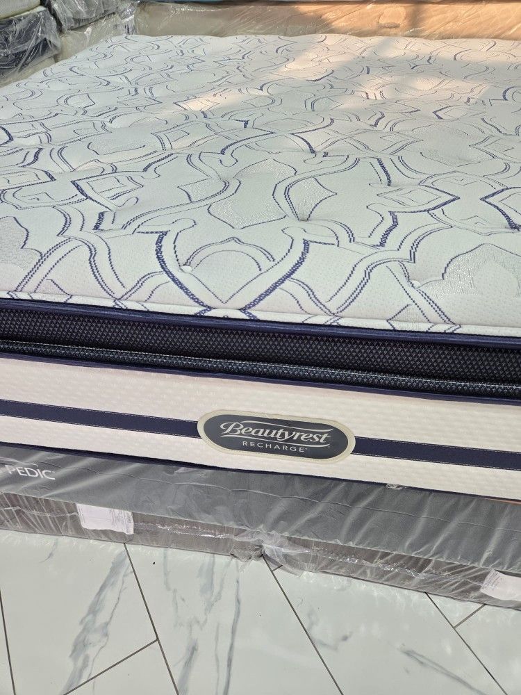 King Sizes Mattress And Box Spring Pillowtop Beautyrest