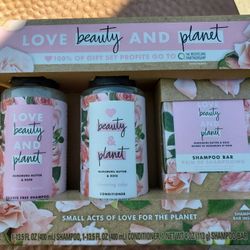 New Love & Beauty Set, Shampoo, Conditioner & Shampoo Bar