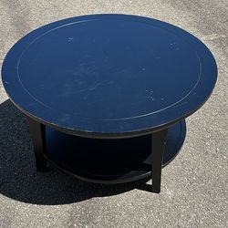 Pottery Barn black Round Coffee table
