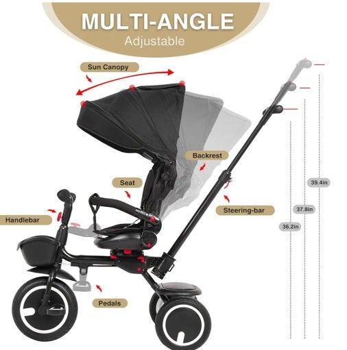Tricycle/Scroller   6 In1