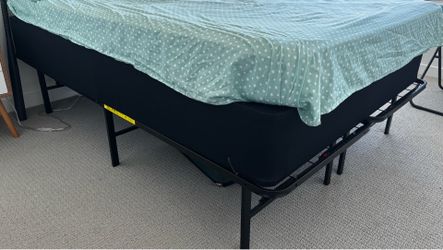 Full bed Frame, box spring and mattress
