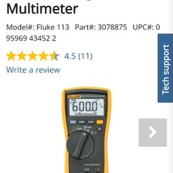 Fluke Meter Model 113. Rated 600volts.